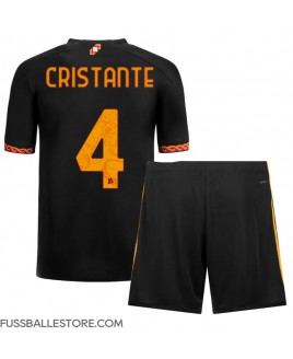 Günstige AS Roma Bryan Cristante #4 3rd trikot Kinder 2023-24 Kurzarm (+ Kurze Hosen)